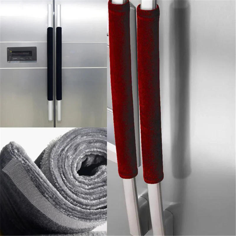 Description Picture 6 of item2Pcs Refrigerator Door Handle Cover Kitchen Appliance Decor Handles Antiskid Protector Gloves Fridge Oven Keep off Fingerprints