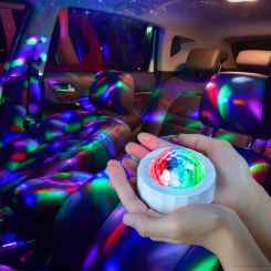 Car Disco Ball Rechargeable Battery Mini Disco Ball for Car Music Sound Activated Multicolor Car Disco Lights Inside Your Car