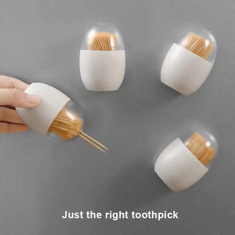 Description Picture 4 of itemEgg Magnet Toothpick Box Kitchen Restaurant Toothpick Storage Container Nordic Portable Toothpick Jar Refrigerator Sticker Decor