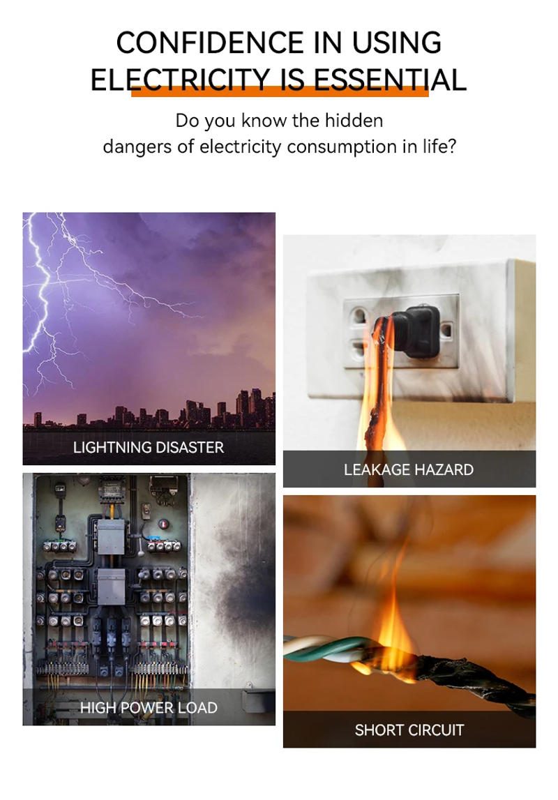 Description Picture 4 of itemETEK SPD House Surge Protective Device 275V Protector Arrester Protection Type T1+T2 AC 1P 20KA~40KA EKU5