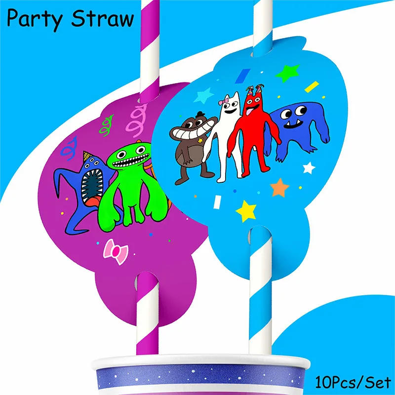 Description Picture 5 of itemcartoon garten of banban theme cute party supplies decorations kids birthday disposable tableware tablecloth party theme favors