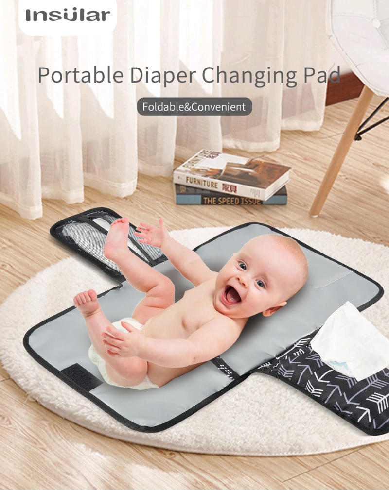 Description Picture 2 of itemINSULAR Baby Diaper Changing Pad Infant Nappy Cushion Mattress Mat Travel Foldable Washable Waterproof Reusable Outdoor 3 Layers