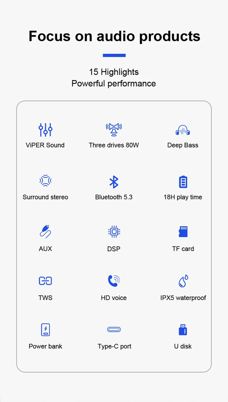 Description Picture 4 of itemXDOBO Book Wireless Speakers Bluetooth-Compatiable Outdoor Waterproof 80W High Power Bass Speakers Power Bank Function
