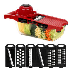 HILIFE Multi-function Fruit Cutter Grater 6 Blades Slicer Cooking Tool Sets Vegetable Mandoline Slicer Kitchen Gadget