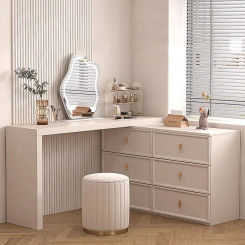 Light Mirror Storage Makeup Dressers Vanity Mobile Chair Laden Table Dressers Bedroom Desk Hotel Tavolo Da Trucco Room Furniture