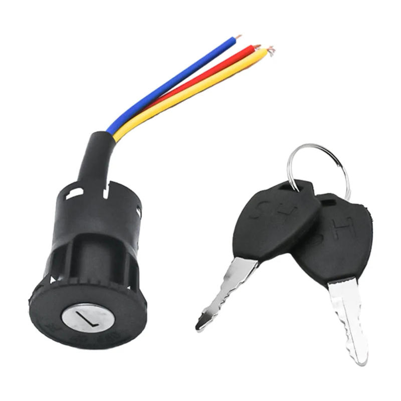 Description Picture 3 of itemE-Bike Ignition Key Switch 3 Wire Position For Electric Scooter Lock+Key Ignition Key Switch Electric Bicycle Accessories