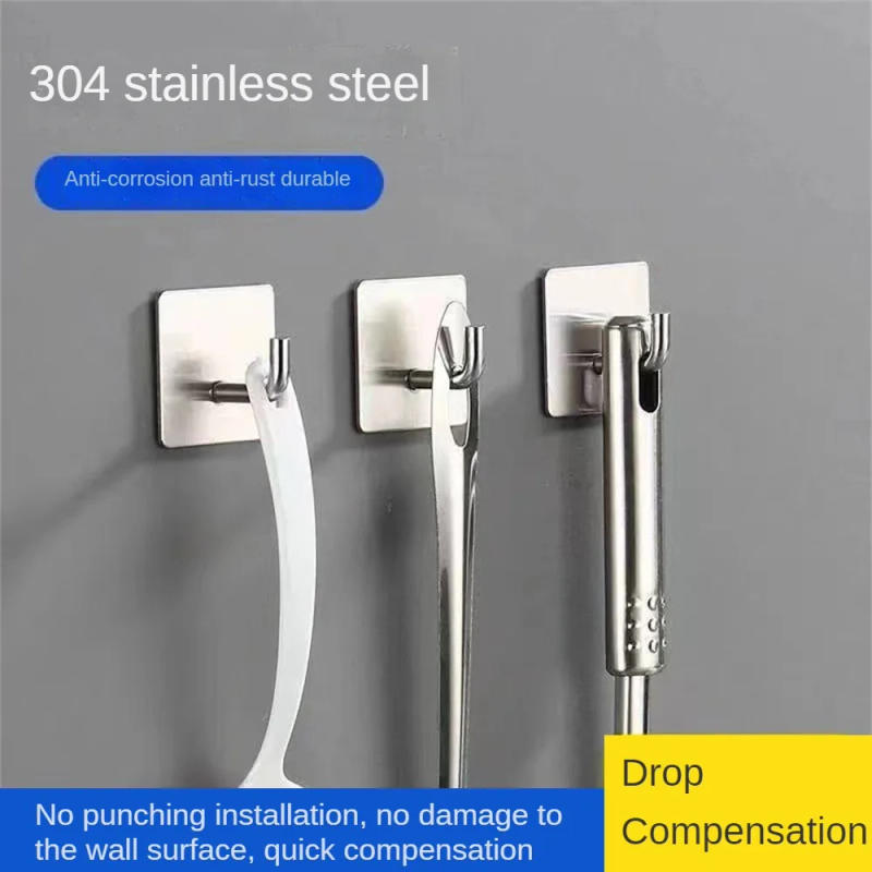 Description Picture 5 of itemWall Hook 304 Stainless Steel Non-perforated Strong Load-bearing Strong Adhesive Hanger Key Holder Home Bathroom Accessories