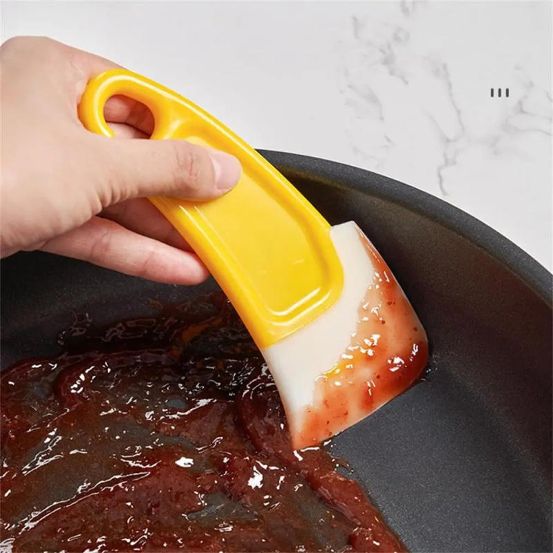 Description Picture 3 of itemCleaning Silicone Spatula Kitchen Scraper Soft Blade Scraper Brush Dirty Pan Pot Dishes Cleaner Tools Silicone Kitchen Utensils
