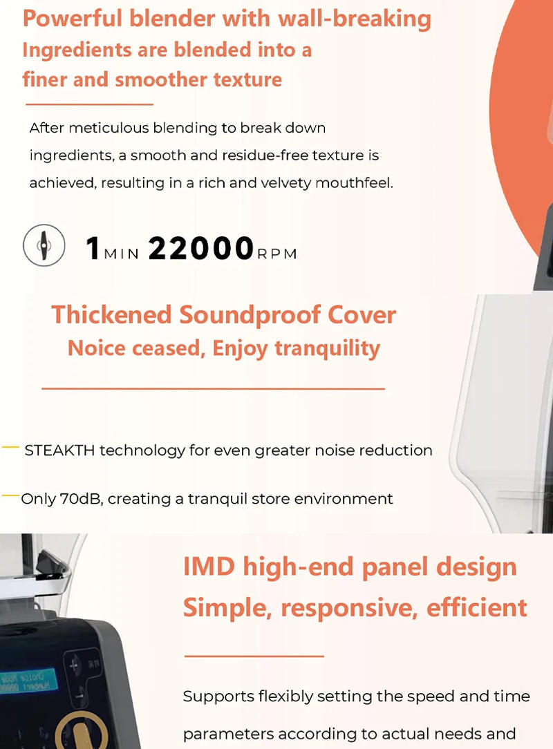 Description Picture 5 of itemFactory Outlet High Power Multifunctional Blenders And Juicers Extractor Machine Mixer Blender Bar Kitchen Commercial Blender