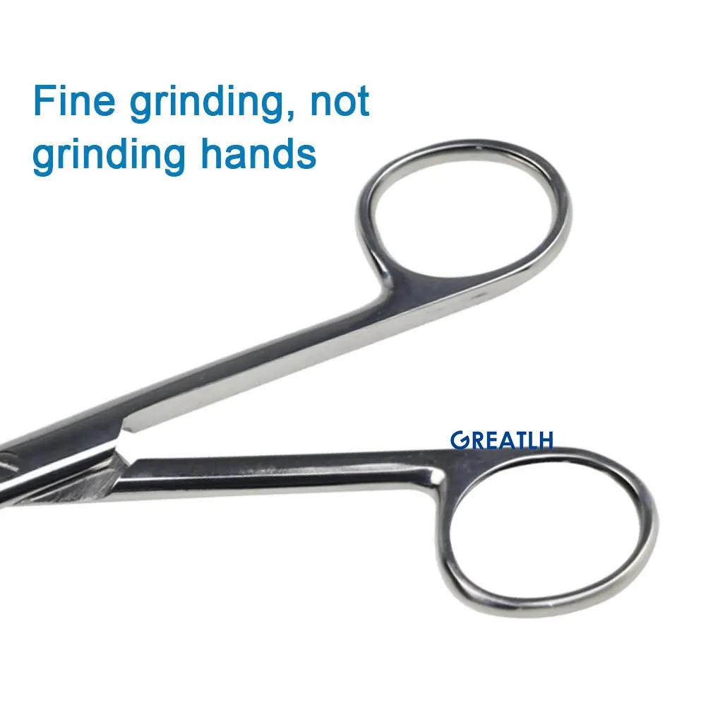 Description Picture 5 of item11cm/14cm Surgical Scissors Stainless Steel Double Tipped Scissors Dissecting Scissors Straight Curved Head Surgical Tool