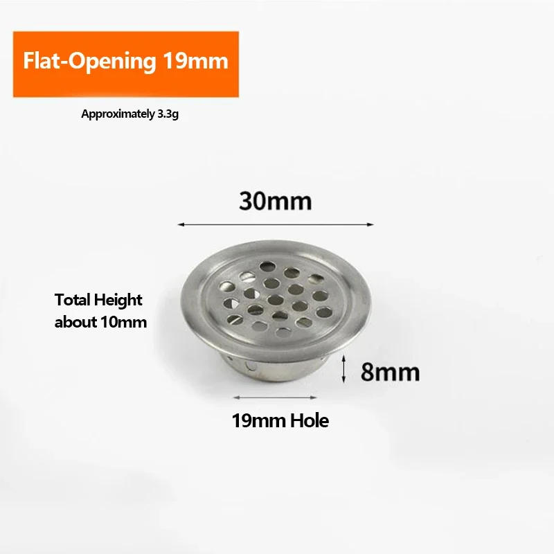 Description Picture 6 of itemCore Vents 4pcs Ventilation Cover Stainless Steel Black Air Vent Louver for Wardrobe Cabinet Mesh Hole