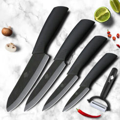 Ceramic Knife Kitchen Knives Set 3 4 5 6 inch Zirconia Black Blade Fruit Chef Knife Vege Cooking Tool