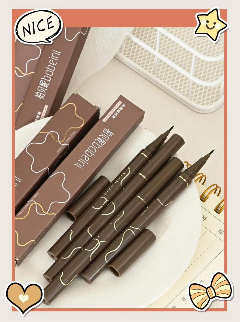 Description Picture 4 of item0.05mm Ultra Fine Liquid Eyeliner Black Brown Waterproof Long Lasting Smooth Eyeliner Eyelash Pencils Quick-dry Eye Makeup Tool