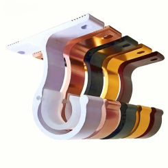 Curtain Rods Bracket Hanger Hook Rod Support Clamp Crossbar Fixing Clip Wall Hooks Organizer Rails Rack Home Storage