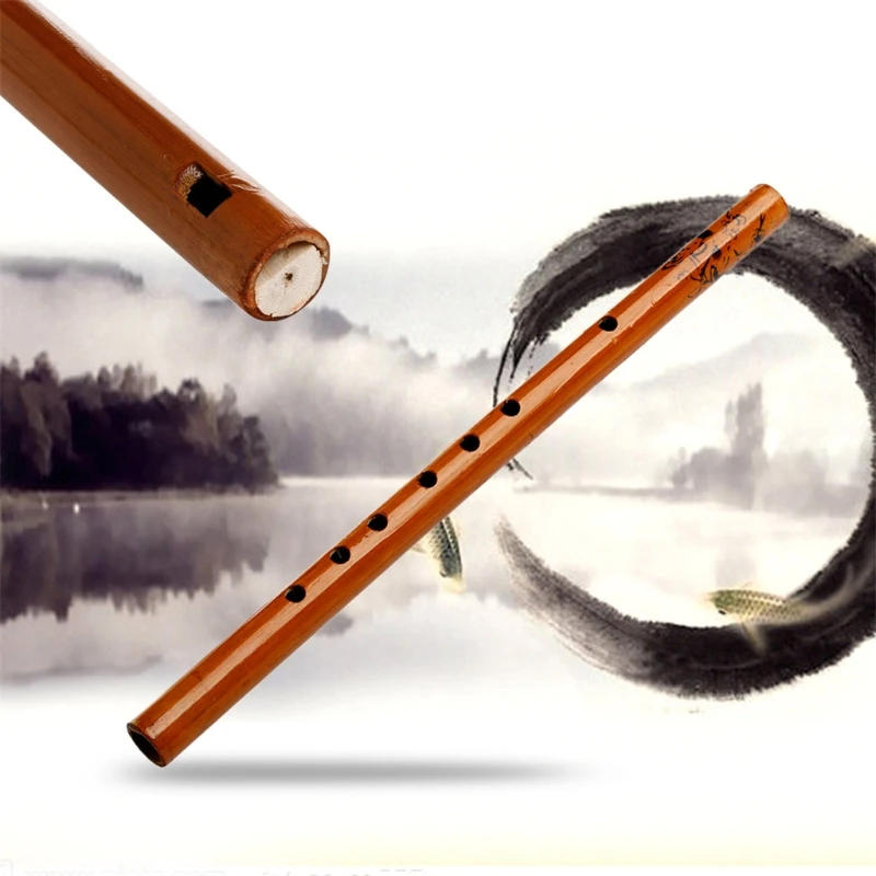 Description Picture 3 of itemYD61 Traditional 6 Hole Bamboo Flute Clarinet Student Musical Instrument Wood Color