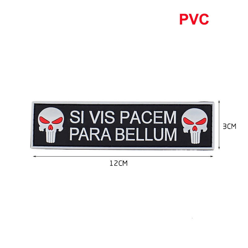 Description Picture 4 of itemPVC Luminous Skull Pattern Armband Hook and Loop Patch Morale Badge Backpack Patch Sticker Clothing Hat Accessories Sticker