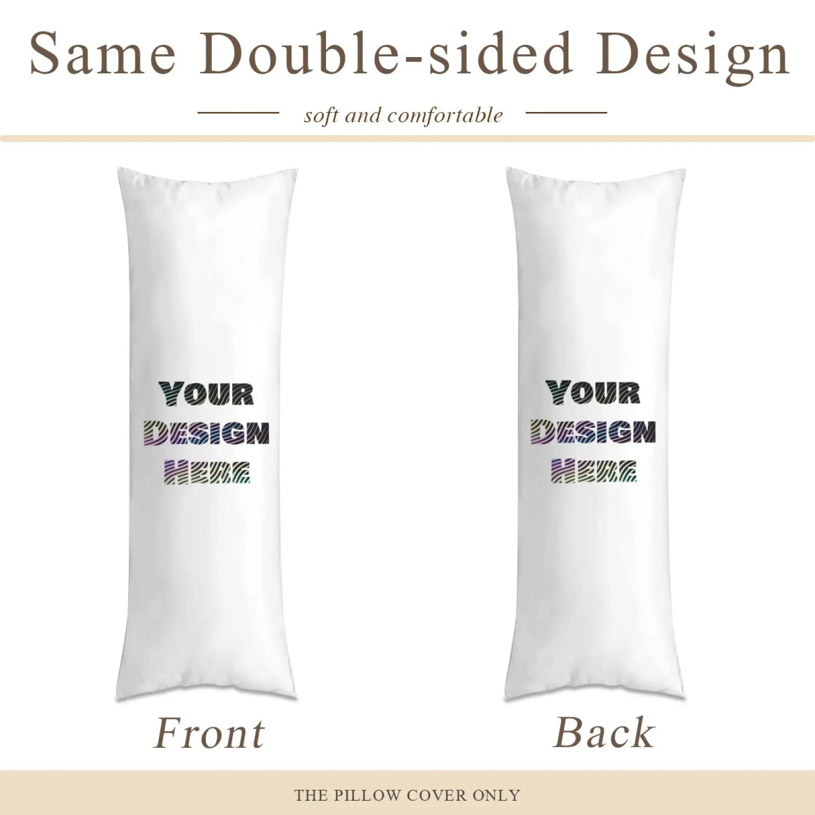 Description Picture 5 of itemCustom Body Pillowcase Large Soft Pillow Covers Two-Side Printed Hugging Body Pillow Backrest Cushion Pillow Case Funny Gifts