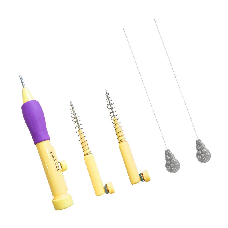 Description Picture 6 of itemEmbroidery Punch Needle Kit Stitching Tool Set Magic Embroidery Needle Pen Weaving Tool Knitting Sewing Tools for DIY Sewing