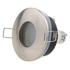 70mm Cut Out Simple Style Zinc Alloy Glass Lens IP65 Waterproof Fixed Led Downlight Fixture GU10 MR16 Recessed Downlight Decor