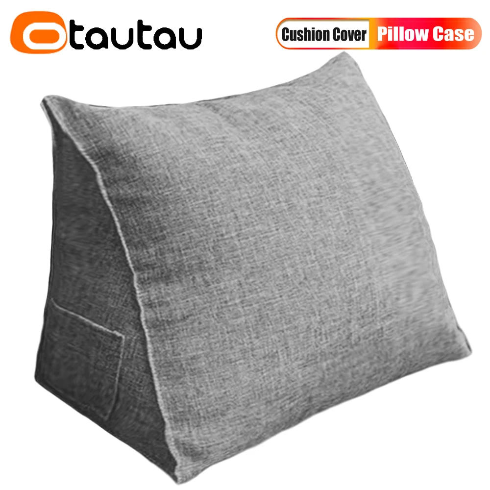 Description Picture 4 of itemOTAUTAU Cotton Linen Triangle Pillow Case Sofa Bed Backrest Cushion Cover Back Lumbar Waist Ergonomic Pillows No Filler ZT4XMM1T