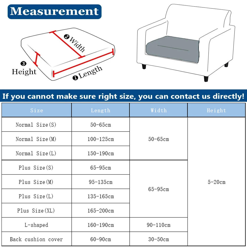 Description Picture 2 of itemJacquard Sofa Cover Solid Elastic Sofa Cushion Cover Living Room Washable Spandex Sofa Seat Slipcover Chaise Lounge Home Pets