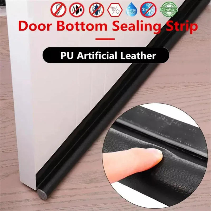 Description Picture 3 of itemDoor Bottoom Draft Stopper Adjustable Door Sweep Under Door Draft Blocker Insulator Weatherstrip House Acoustic Foam Seal Strip