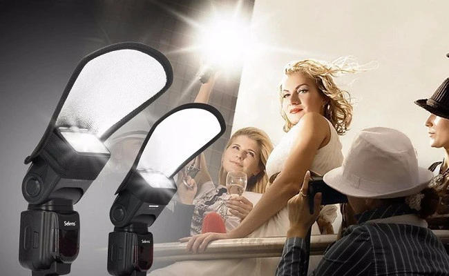 Description Picture 5 of item1 PCS Photo Flash Light Reflector For Nikon Sony Cameras and Other Camera 2-in-1 Camera Flash Diffuser Softbox Reflector