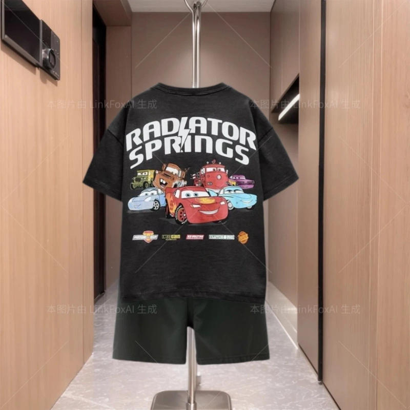 Description Picture 4 of itemBoy Anime Spiderman Summer New Style Children's Clothing Set Boys' T-shirt Shorts Two-piece Set Iconic Brand Kids Casual Sports Set