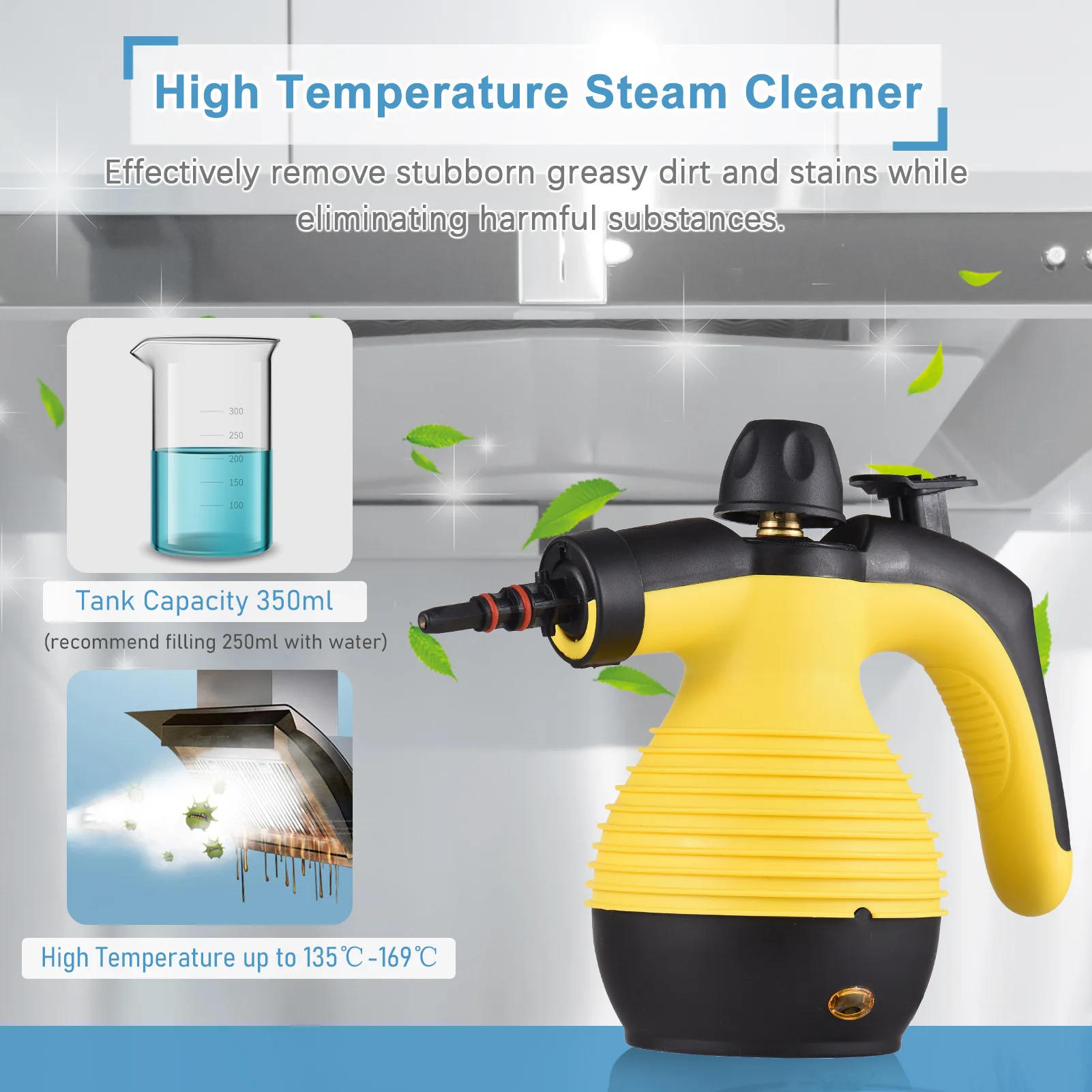 Description Picture 2 of itemHigh Temperature Steam Cleaner 1050W High Temperature Steam Cleaning Machine Hand-held Kitchen Range Hood Cleaning Mach for Home