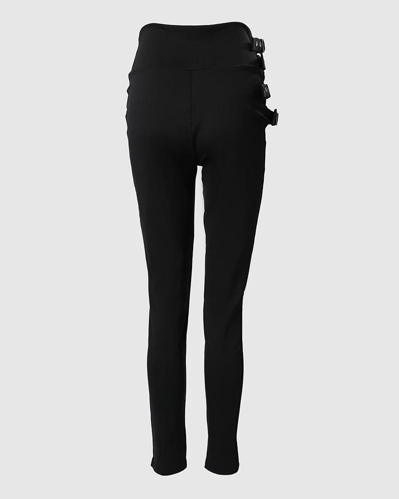 Description Picture 6 of itemSexy Zipper Black Slim Pants 2025 Autumn Women Fashion High Waist Skinny Pencil Pant Female Streetwear Trousers y2k Ladies Pants