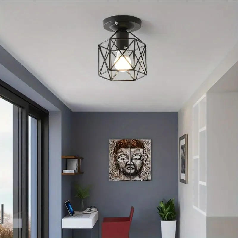 Description Picture 4 of itemNorth European Yangtai Lamp Ceiling Light Corridor Modern and Simple Dressing Room Entrance Hall Foyer Light Iron Art