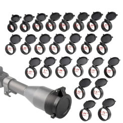 Rifle Scope Lens Cover Flip Spring Up Quick Open Lens Dust Cover Protection Cap for Different Size Hunting Caliber Riflescopes