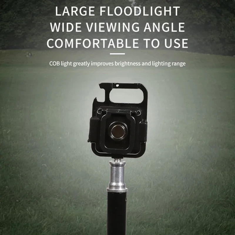 Description Picture 3 of itemPortable Keychain Light Mini Multifunctional Camping Flashlight USB Rechargeable Work LED Bright COB Pocket Clip Lantern 1-10Pcs