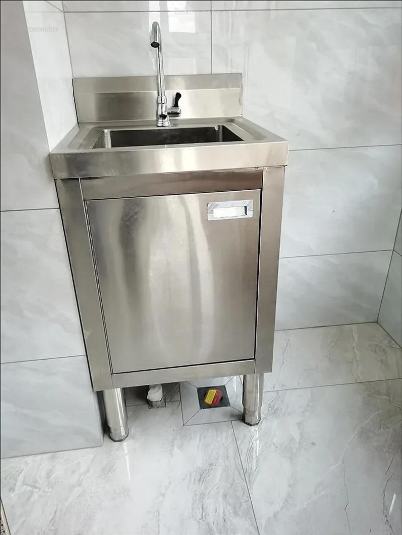 Description Picture 4 of itemModern Minimalist Kitchen Sinks for Outdoor Cabinet Storage with Operating Table Sinks Commercial Metal Sink for Dining Room