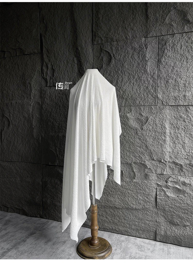 Description Picture 2 of itemWhite Soft Double Layered Pleated Fabric for Creative Fashion Clothing Designer Cloth Apparel Diy Sewing Material