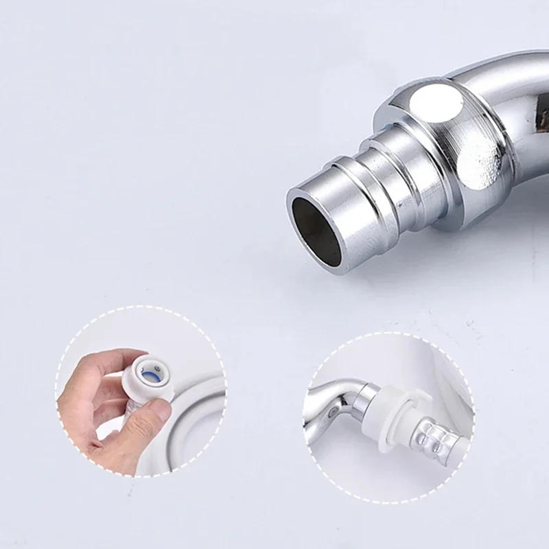 Description Picture 6 of itemStainless Steel Faucet Double Outlet Dual Control Water Tap One in Two Out Faucet 1/2" Bidet Faucets Bathroom Accessories