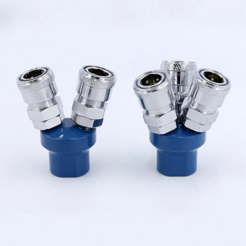 Description Picture 5 of item2/3 Way Quick Connector Air Compressor Manifold Multi Hose Coupler Fitting Pneumatic Tools Home Hardware Accessories