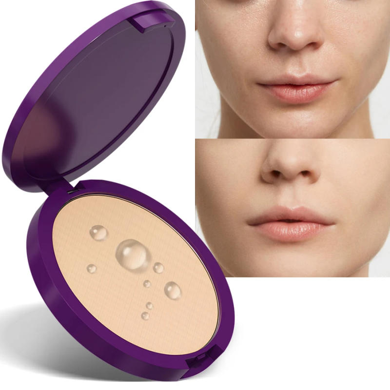 Description Picture 4 of item5 color matte full coverage pressed powder foundation oil control flawless weightless finishing powder makeup for woman gifts