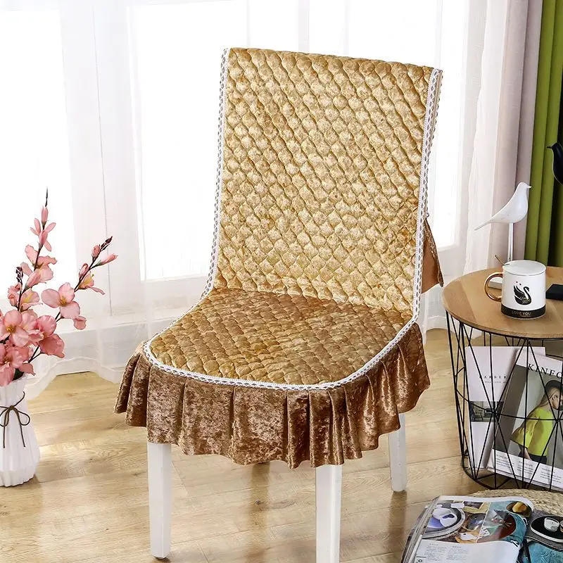 Description Picture 6 of itemEuropean Style Red Blue Connected Chair Cover Lace Edge Integrated Stool Cover Rectangular Tablecloth Thickened Cushion