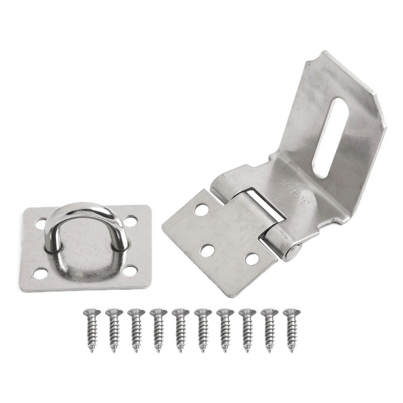 Description Picture 3 of item90 Degree  Lock Hasp Right Angle Door Buckle Lock Stainless Steel Door Latch Padlock Professional Lock Picks Door Hardware