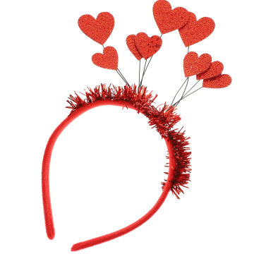 Valentine'S Day Hair Hoop Party Hair Heart Decor Headbands Hair Accessories For Valentine'S Day Party Wedding Love Head Hoop