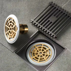 Shower Floor Drain Core Anti Odor Sewer One Way Valve Copper Drain Cover Seal Stopper Hair Catcher Bathroom Accessories