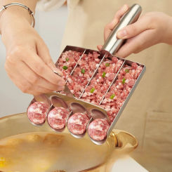 304 Stainless Steel Meatball Scoop Maker Mold for Fish Beef Easy-Release Non-Stick Rice Ball Dumplings Maker DIY Kitchen Tools