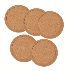 Wooden Coasters Non-Slip Cork Coasters Natural Wooden Round Coffee Cup Mat Pot Drink Tea Pad Under Glass Coffeeware Teaware