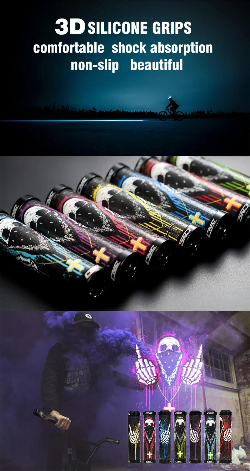 Description Picture 2 of itemCNC Bike Accessories Mtb Cuffs Bicycle Grips Lock On Handle Silicone Mountain Bike Grips Shockproof Cycling Part Handlebar Grip