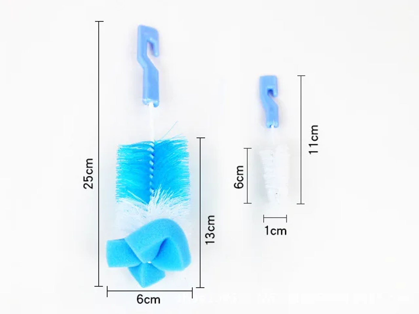 Description Picture 2 of item1PCS Competitive Price Small Bottle Cleaning Brush Baby Pacifier Brush Nylon Glass Bottle Brush Two-piece Milk Bottle Set