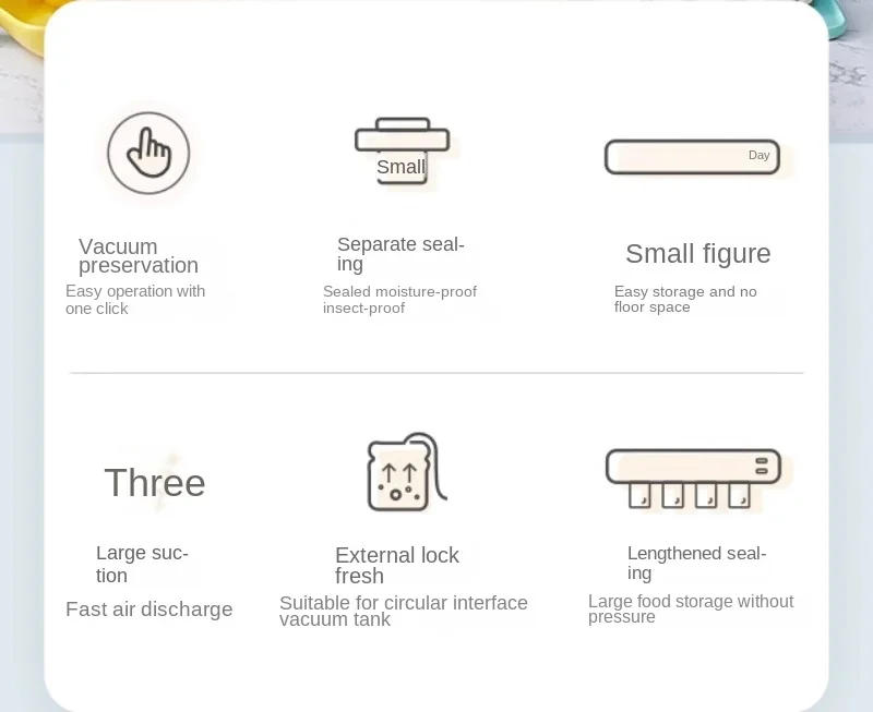 Description Picture 4 of itemBear Vacuum Sealing Machine Vacuum Food Sealers Fresh-Keeping Plastic-Envelop Compressed Package Food Packaging Machine