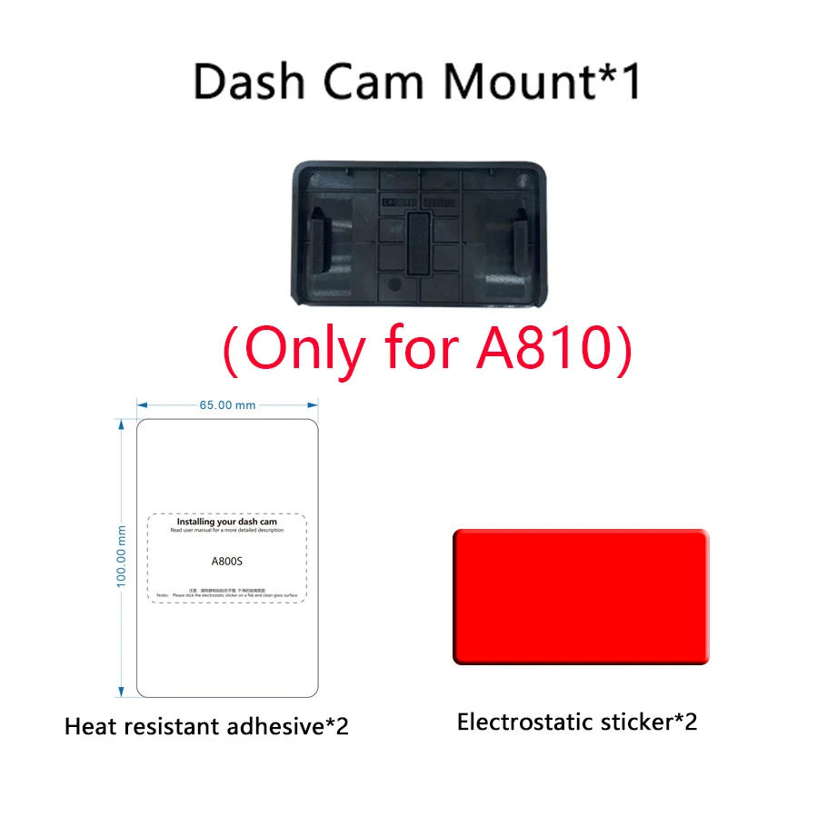 Description Picture 2 of itemfor 70mai Dash Cam Mount For 70mai Dash Cam A810 Mount  for 70mai A810 Car DVR Sticker holder Static Stickers