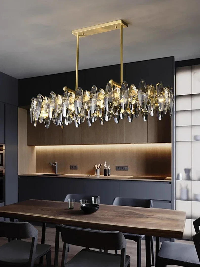 Description Picture 2 of itemLuxury Crystal Pendant Lights Home Decoration Living Room Chandelier Dining Room Pendant Lamp Ceiling Light Indoor Lighting