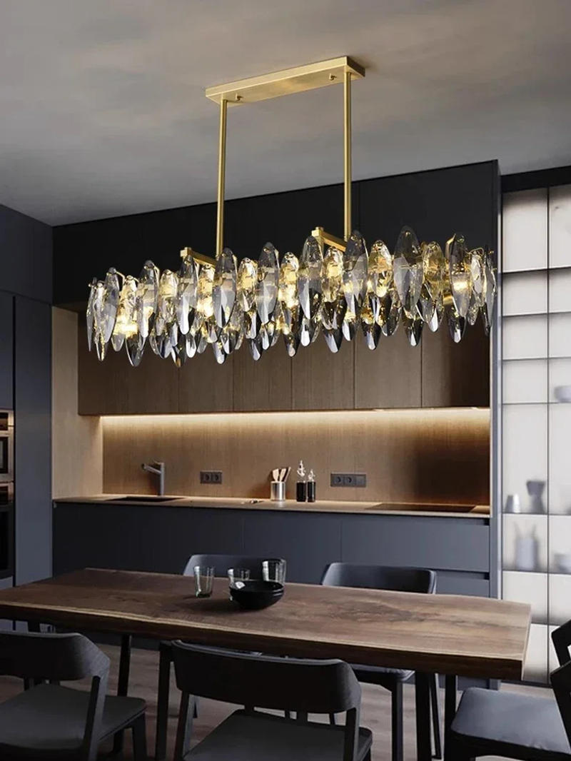 Description Picture 2 of itemLuxury Crystal Pendant Lights Home Decoration Living Room Chandelier Dining Room Pendant Lamp Ceiling Light Indoor Lighting